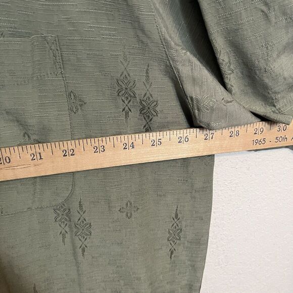 Cabana Men’s XXL Silk Blend Button Down Shirt Embroidered Relaxed Lightweight - Picture 3 of 5